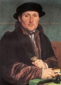 unbekannten jungen Mann  der an seinem Schreibtisch Renaissance Hans Holbein der Jüngere